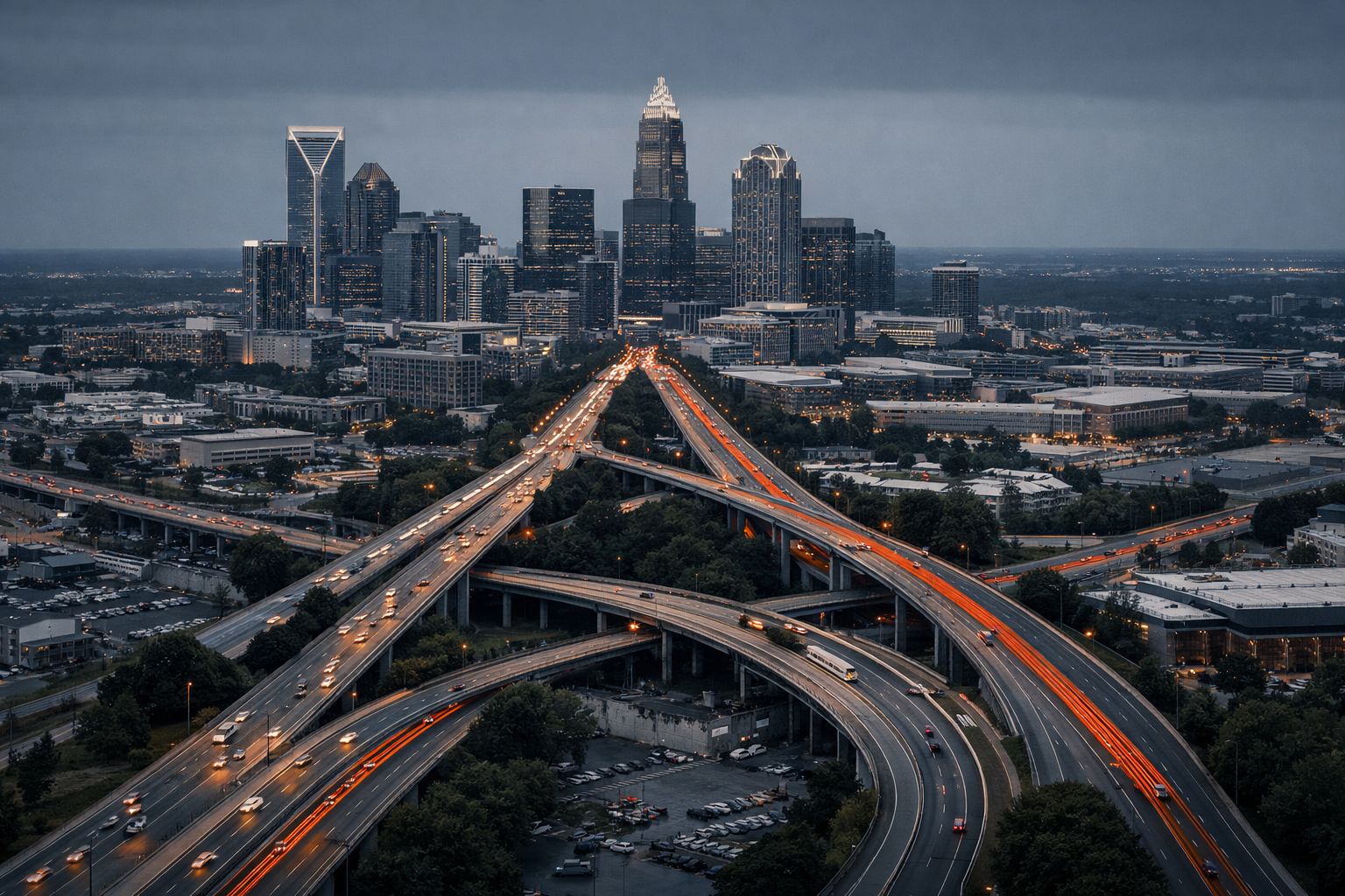 Uptown Charlotte — branded district view